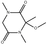 2,5-Piperazinedione,3-methoxy-1,3,4-trimethyl-(9CI) Struktur