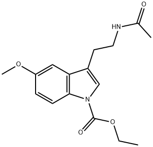 3-[2-(AcetylaMino)ethyl]-5-Methoxy-1H-indole-1-carboxylic Acid Ethyl Ester, 519186-54-0, 结构式