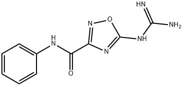 1,2,4-Oxadiazole-3-carboxamide,5-[(aminoiminomethyl)amino]-N-phenyl- Struktur