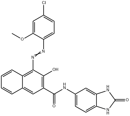 4-[(4-chloro-2-methoxyphenyl)azo]-N-(2,3-dihydro-2-oxo-1H-benzimidazol-5-yl)-3-hydroxynaphthalene-2-carboxamide,51920-11-7,结构式