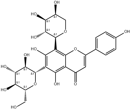 APIGENIN-6-GLUCOSIDE-8-ARABINOSIDE Struktur