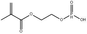 2-メチルプロペン酸2-[(ヒドロキシホスフィニル)オキシ]エチル 化学構造式