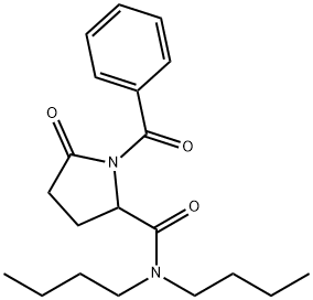1-benzoyl-N,N-dibutyl-5-oxopyrrolidine-2-carboxamide Structure