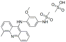 N-(3-Methoxy-4-((4-methyl-9-acridinyl)amino)phenyl)methanesulfonamide  monomethanesulfonate Structure