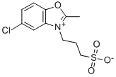 5-クロロ-2-メチル-3-(3-スルホナトプロピル)ベンゾオキサゾール-3-イウム 化学構造式