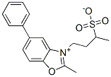 2-methyl-5-phenyl-3-(3-sulphonatobutyl)benzoxazolium Structure