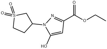 3-Ethoxycarbonyl-5-hydroxy-1-sulfolanylpyrazole Structure