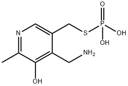 Thiophosphoric acid dihydrogen S-[[4-(aminomethyl)-5-hydroxy-6-methyl-3-pyridinyl]methyl] ester Structure