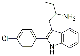 3-(2-アミノブチル)-2-(p-クロロフェニル)-1H-インドール 化学構造式