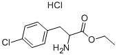 rac-(R*)-3-(4-クロロフェニル)-2-アミノプロパン酸エチル·塩酸塩 化学構造式