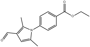 4-(3-ホルミル-2,5-ジメチル-1H-ピロール-1-イル)安息香酸エチル 化学構造式