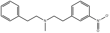 N-メチル-3-ニトロ-N-(2-フェニルエチル)ベンゼンエタンアミン 化学構造式