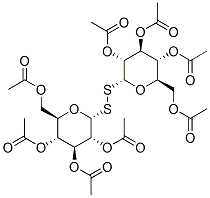 .beta.-D-Glucopyranose, 1,1-dithiobis1-deoxy-, octaacetate 化学構造式