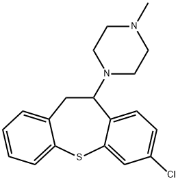 7-Chloro-10,11-dihydro-10-(4-methylpiperazino)dibenzo[b,f]thiepin 结构式