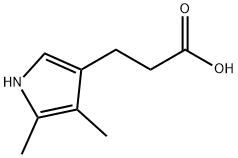 4,5-ジメチル-1H-ピロール-3-プロピオン酸 化学構造式