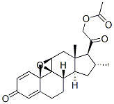 9beta,11beta-epoxy-21-hydroxy-16alpha-methylpregna-1,4-diene-3,20-dione 21-acetate, 52092-65-6, 结构式