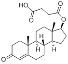 4-雄甾烯-17Β-醇-3-酮-17-半琥珀酸酯,521-15-3,结构式