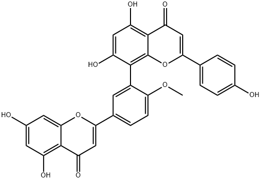 5,7-ジヒドロキシ-8-[2-メトキシ-5-(5,7-ジヒドロキシ-4-オキソ-4H-1-ベンゾピラン-2-イル)フェニル]-2-(4-ヒドロキシフェニル)-4H-1-ベンゾピラン-4-オン price.