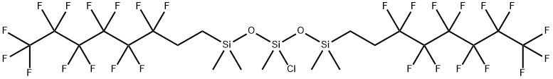 BIS((TRIDECAFLUORO-1,1,2,2-TETRAHYDROOCTYL)DIMETHYLSILOXY)METHYLCHLOROSILANE|二((十三氟-1,1,2,2-四氢辛基)二甲基硅氧基)甲基氯硅烷