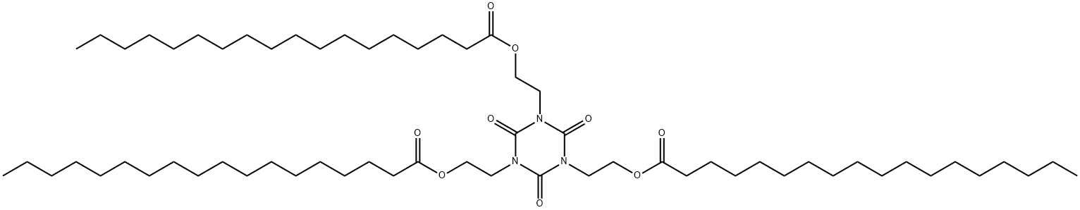 Octadecanoic acid, (2,4,6-trioxo-1,3,5-triazzine-1,3,5-(2H,4H,6H)-triyl)tri-2,1-ethanediyl ester Struktur