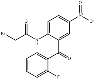 2-bromo-N-[2-(2-fluorobenzoyl)-4-nitrophenyl]acetamide  Structure