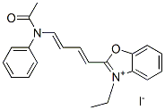 2-[4-(乙酰基苯基氨基)丁-1,3-二烯基]-3-乙基苯并恶唑鎓碘化物	, 5217-54-9, 结构式