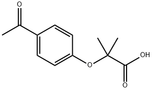 2-(4-acetylphenoxy)-2-methylpropionic acid ,52179-07-4,结构式