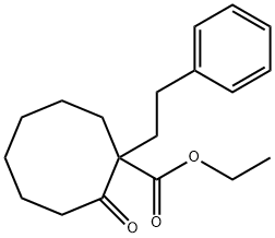 2-Carbethoxy-2-(beta-phenylethyl)cyclooctanone Structure