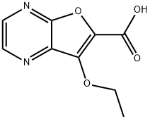 Furo[2,3-b]pyrazine-6-carboxylic acid, 7-ethoxy- (9CI) Struktur