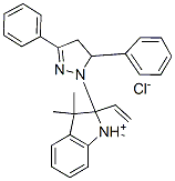 3H-Indolium, 2-2-(4,5-dihydro-3,5-diphenyl-1H-pyrazol-1-yl)ethenyl-1,3,3-trimethyl-, chloride Struktur