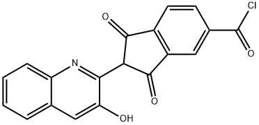 2-(3-Hydroxy-2-quinolyl)-1,3-dioxoindane-5-carbonyl chloride Structure