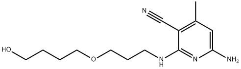 6-amino-2-[[3-(4-hydroxybutoxy)propyl]amino]-4-methyl-3-Pyridinecarbonitrile Structure