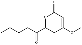 5,6-Dihydro-4-methoxy-6-(1-oxopentyl)-2H-pyran-2-one Structure