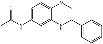N-[4-methoxy-3-[(phenylmethyl)amino]phenyl]acetamide Structure
