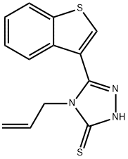 4-烯丙基-5-(1-苯并噻吩-3-基)-4H-1,2,4-三唑-3-硫醇,522597-48-4,结构式