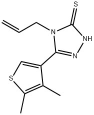 4-烯丙基-5-(4,5-二甲基-3-噻吩)-2H-1,2,4-三唑-3-硫酮,522597-54-2,结构式