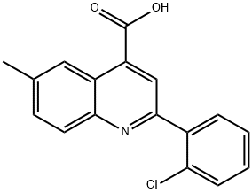 2-(2-氯苯基)-6-甲基-喹啉-4-羧酸, 522598-05-6, 结构式