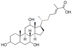 3,7,12-trihydroxycholest-24-enoic acid 化学構造式