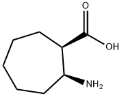 Cycloheptanecarboxylic acid, 2-amino-, (1R,2S)- (9CI) Struktur
