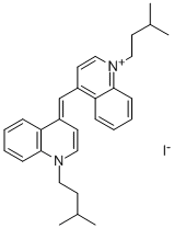 1-(3-Methylbutyl)-4-[[1-(3-methylbutyl)-4(1H)-chinolyliden]methyl]chinoliniumiodid