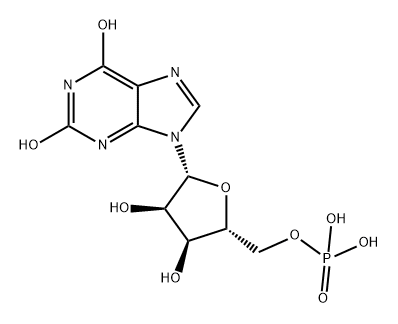 黃苷-5'-單磷酸酯 结构式