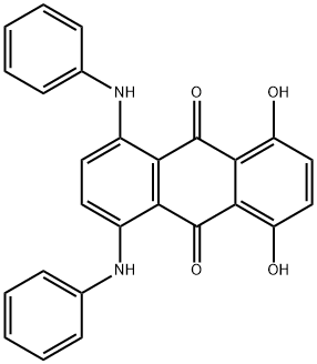 1,4-dihydroxy-5,8-bis(phenylamino)anthraquinone Struktur