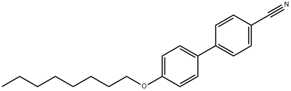 4-(オクチルオキシ)ビフェニル-4'-カルボニトリル 化学構造式