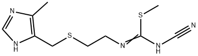 N-Cyano-N-[2-(5-methylimidazole-4-methylthio)ethyl]-S-methyl isothiourea Structure