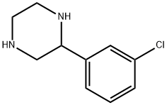 2-(3-CHLOROPHENYL)PIPERAZINE, 52385-79-2, 结构式