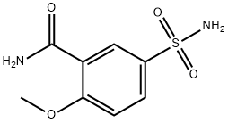 2-メトキシ-5-スルファモイルベンズアミド 化学構造式