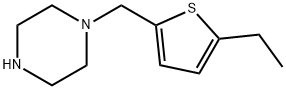 1-[(5-エチル-2-チエニル)メチル]ピペラジン 化学構造式