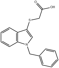 1-BENZYLINDOLE-3-THIOACETIC ACID Structure