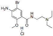 4-amino-5-bromo-N-[2-(diethylamino)ethyl]-2-methoxybenzamide monohydrochloride Struktur