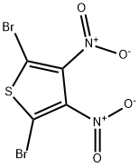 2,5-ジブロモ-3,4-ジニトロチオフェン 化学構造式